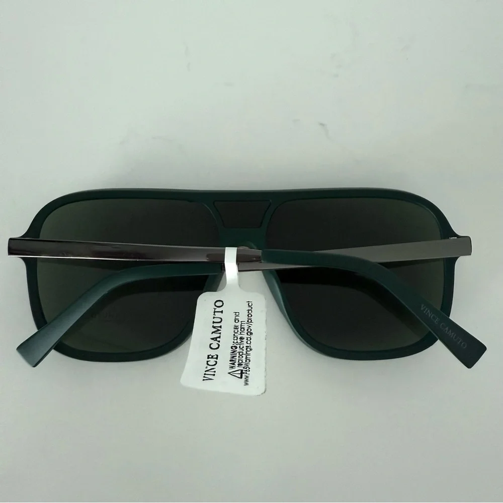 NWT Vince Camuto Shield Navigator Sunglasses Green Frame